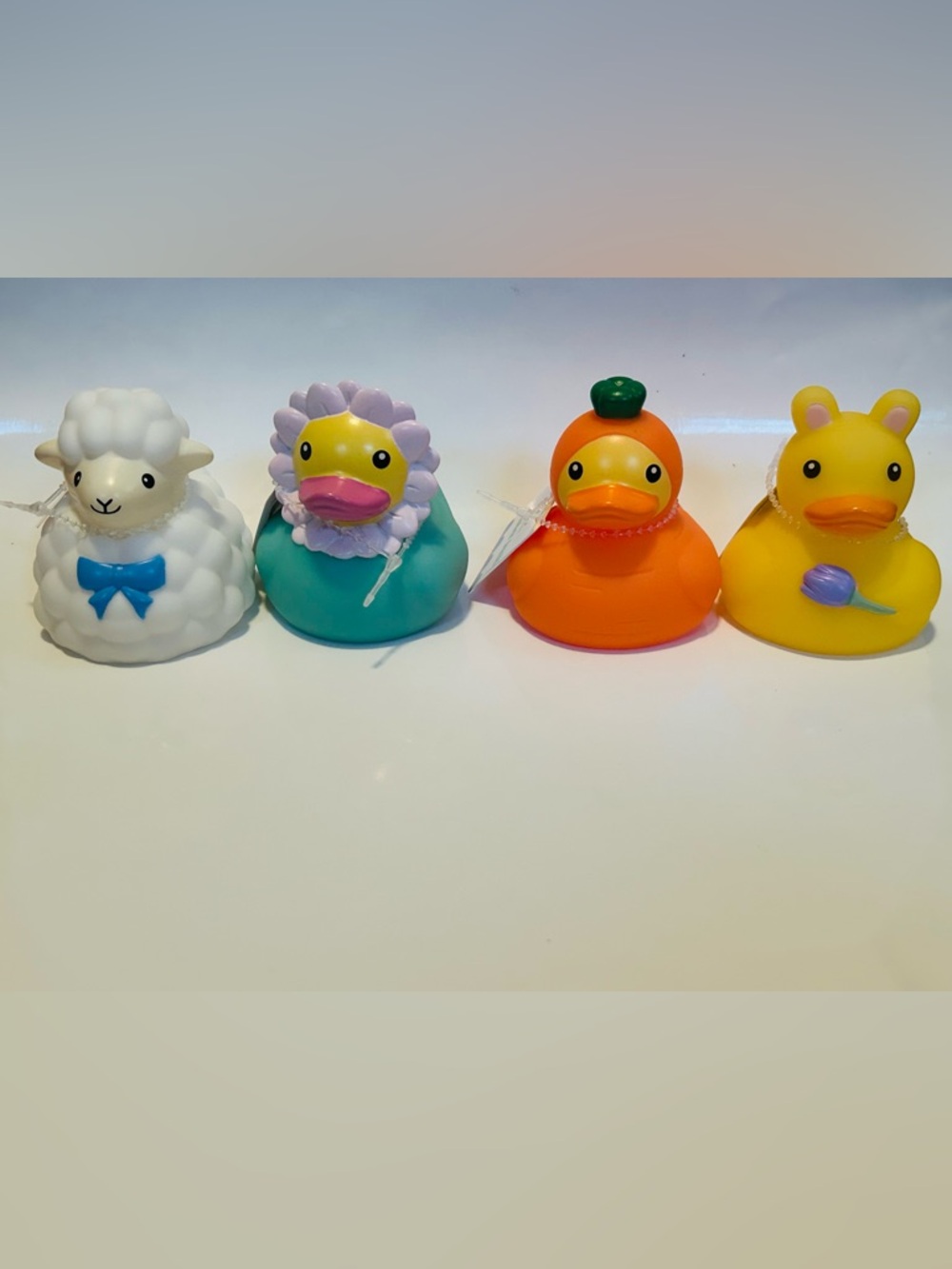NEW!! Bullseye Playground Easter/Spring Rubber Duck Set-Includes 4 Ducks (NWT)